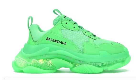 Men's Balenciaga ‘Triple S’ Green Shoes 081